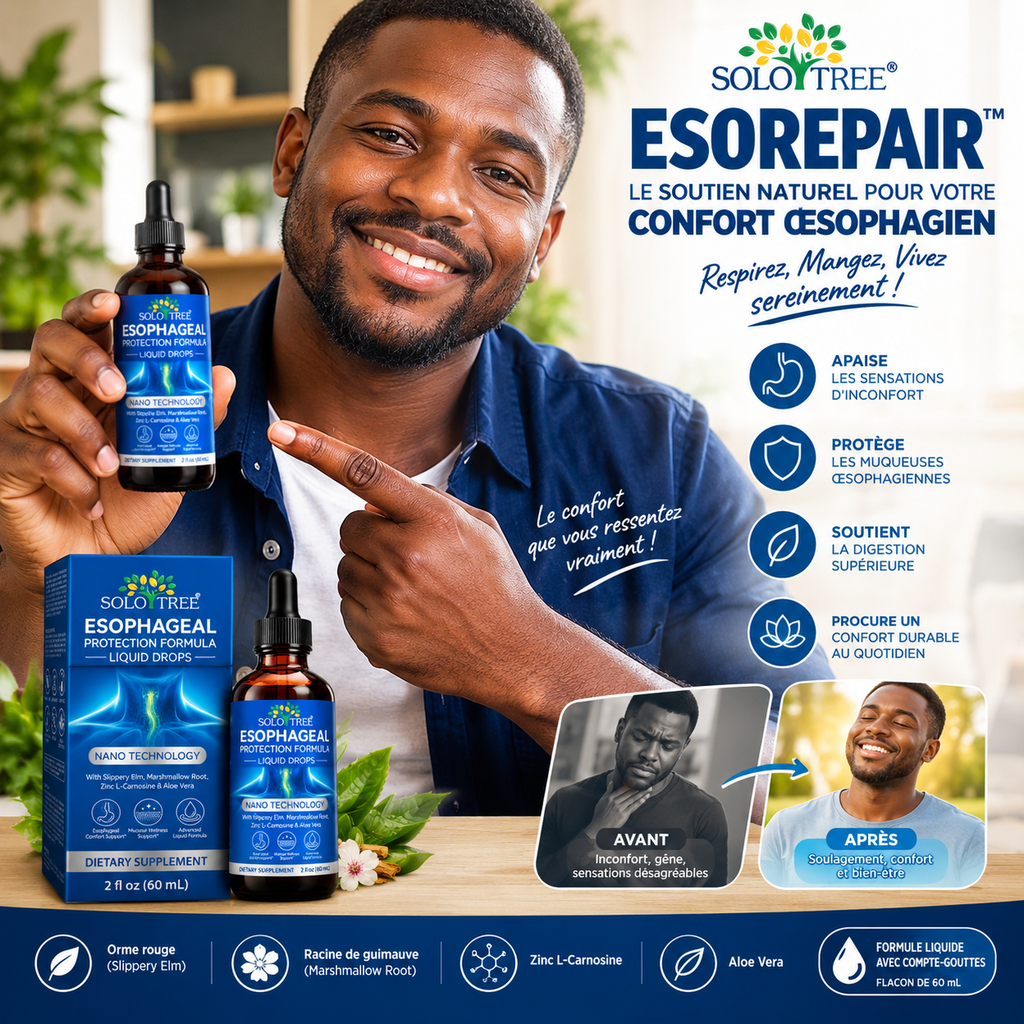 ESOREPAIR™ (ESOPHAGEAL)-(Le soutien quotidien ciblé pour votre confort digestif, votre gorge et votre œsophage)°